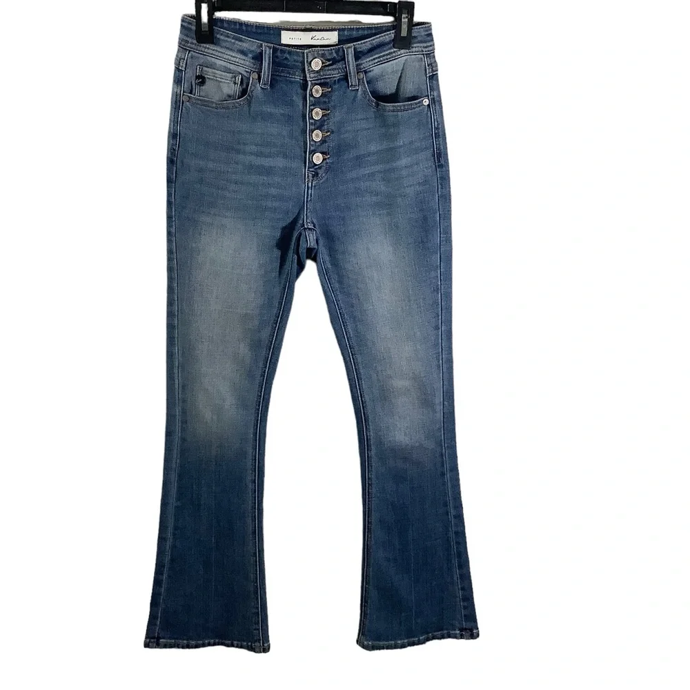 KanCan Button Fly Flare Medium Wash Jeans